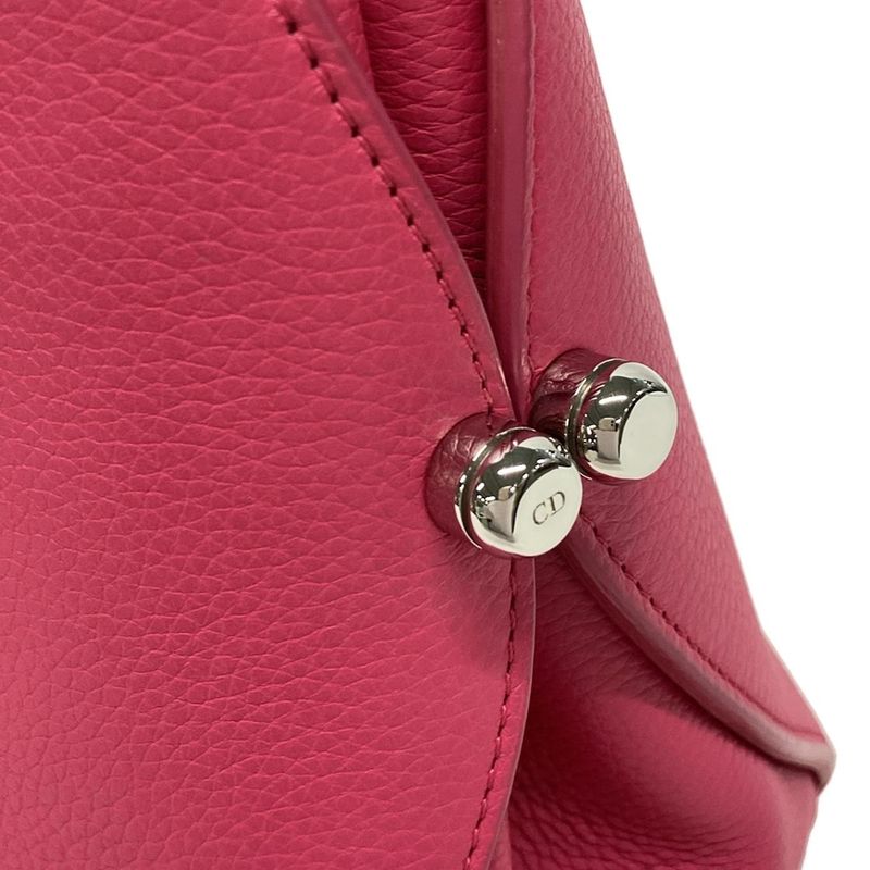 DIOR Christian Dior Handbag Dior Bar Pink And Orange Leather