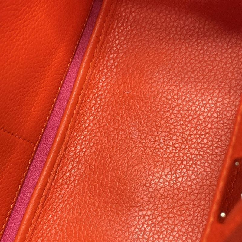 DIOR Christian Dior Handbag Dior Bar Pink And Orange Leather