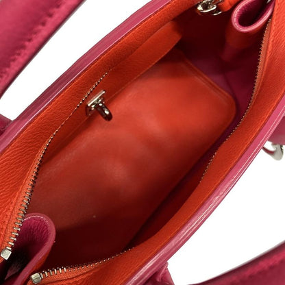 DIOR Christian Dior Handbag Dior Bar Pink And Orange Leather