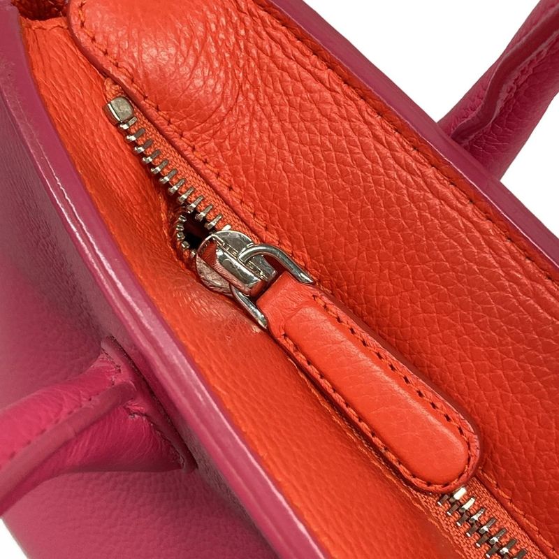 DIOR Christian Dior Handbag Dior Bar Pink And Orange Leather
