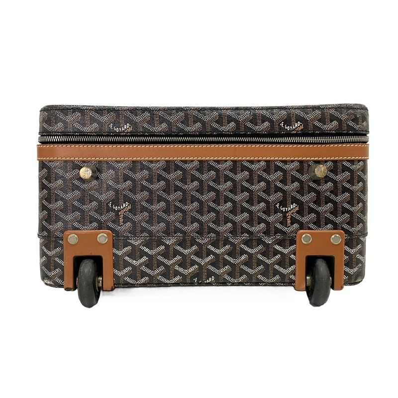 Goyard Carry Bag Trolley PM Black×brown×multi Leather