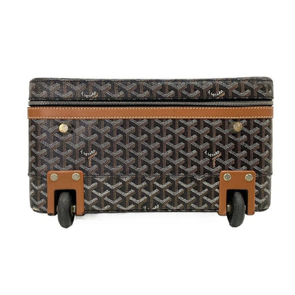 Goyard Carry Bag Trolley PM Black×brown×multi Leather