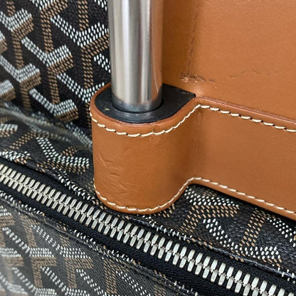 Goyard Carry Bag Trolley PM Black×brown×multi Leather