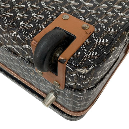 Goyard Carry Bag Trolley PM Black×brown×multi Leather