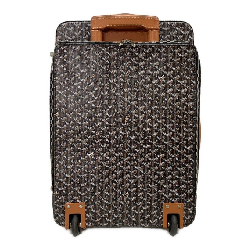 Goyard Carry Bag Trolley PM Black×brown×multi Leather