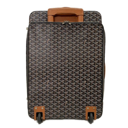 Goyard Carry Bag Trolley PM Black×brown×multi Leather