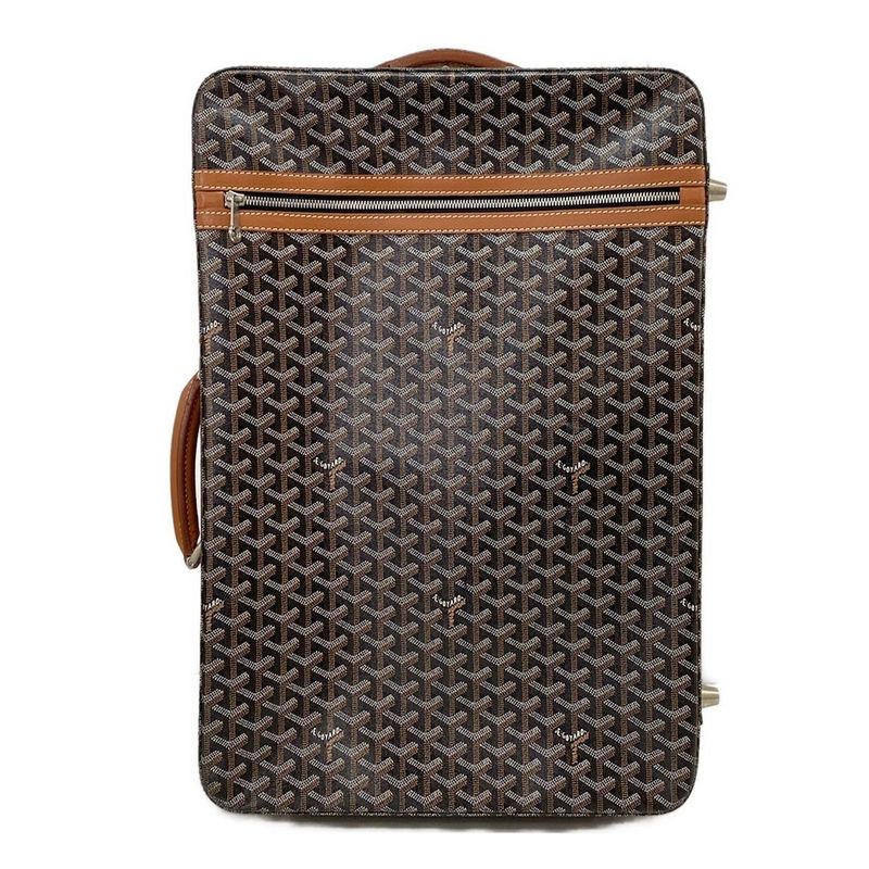 Goyard Carry Bag Trolley PM Black×brown×multi Leather