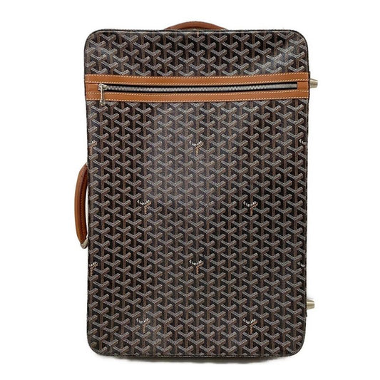 Goyard Carry Bag Trolley PM Black×brown×multi Leather