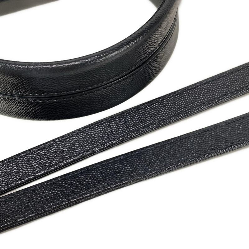 Chanel Tote Bag Deauville Line MM Black Chain Shoulder Silver Hardware 2way