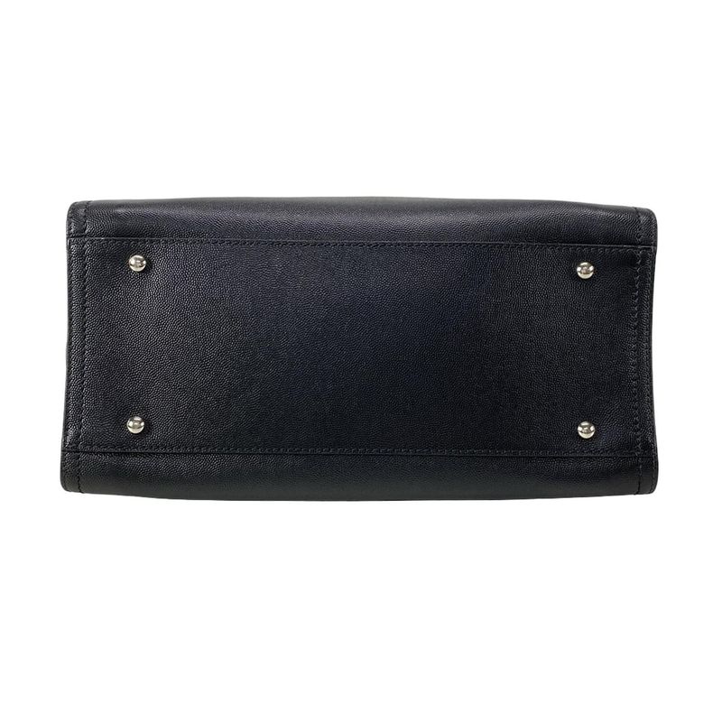 Chanel Tote Bag Deauville Line MM Black Chain Shoulder Silver Hardware 2way