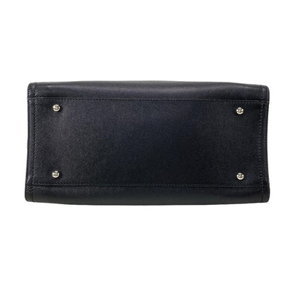 Chanel Tote Bag Deauville Line MM Black Chain Shoulder Silver Hardware 2way