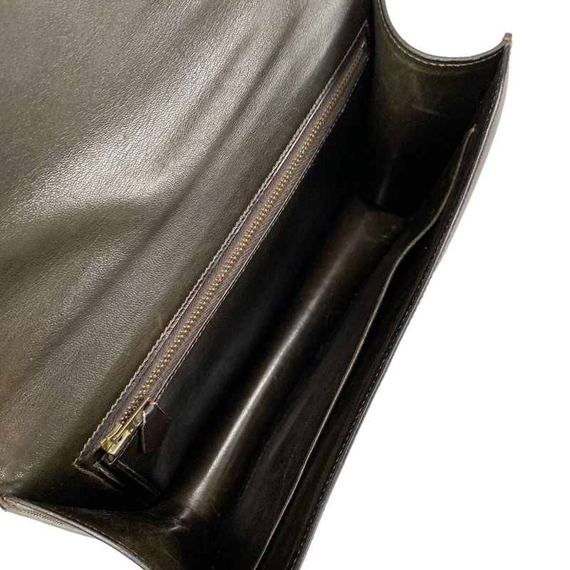 Hermes Shoulder Bag Constance 23 Chocolat Gold Hardware