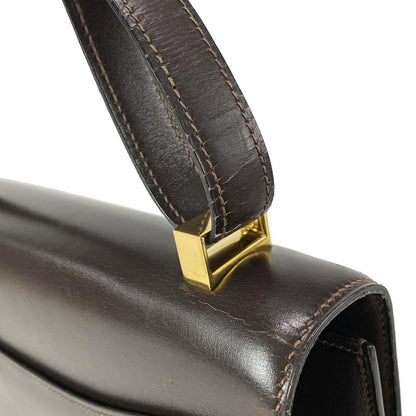 Hermes Shoulder Bag Constance 23 Chocolat Gold Hardware