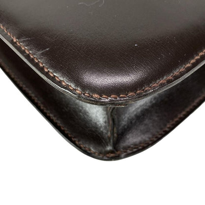 Hermes Shoulder Bag Constance 23 Chocolat Gold Hardware