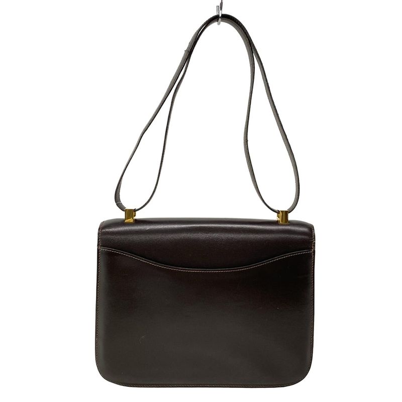 Hermes Shoulder Bag Constance 23 Chocolat Gold Hardware