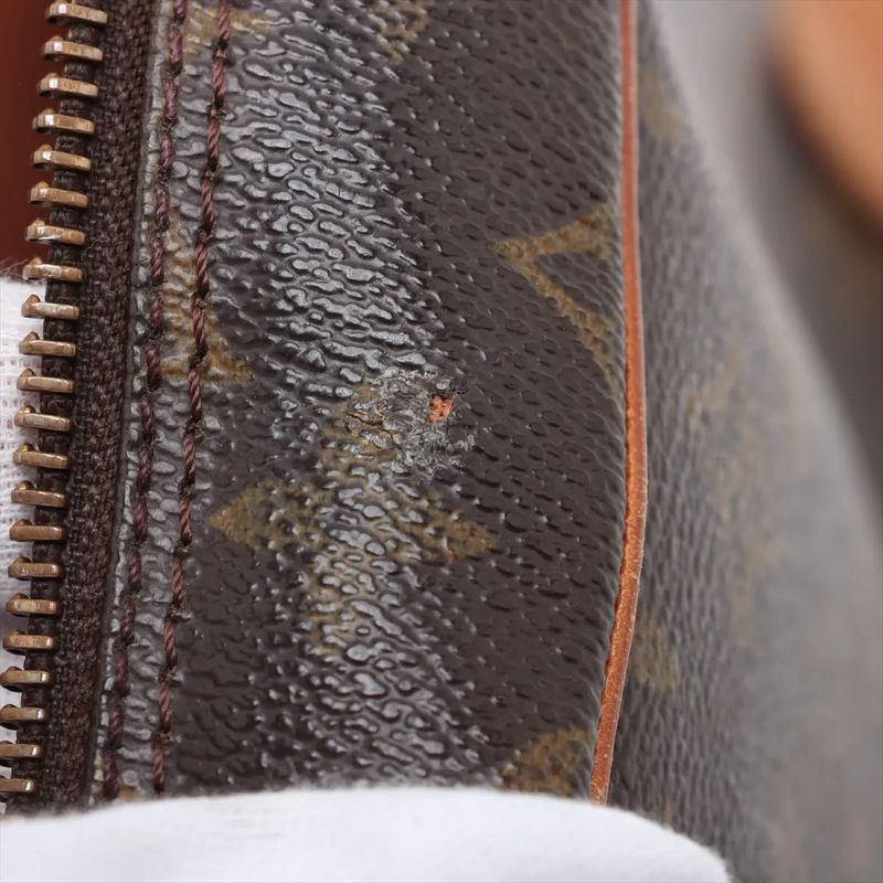 Louis Vuitton Monogram M45244 Leather Shoulder Bag Crossbody Brown Tote Women's