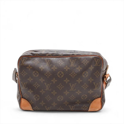 Louis Vuitton Monogram M45244 Leather Shoulder Bag Crossbody Brown Tote Women's