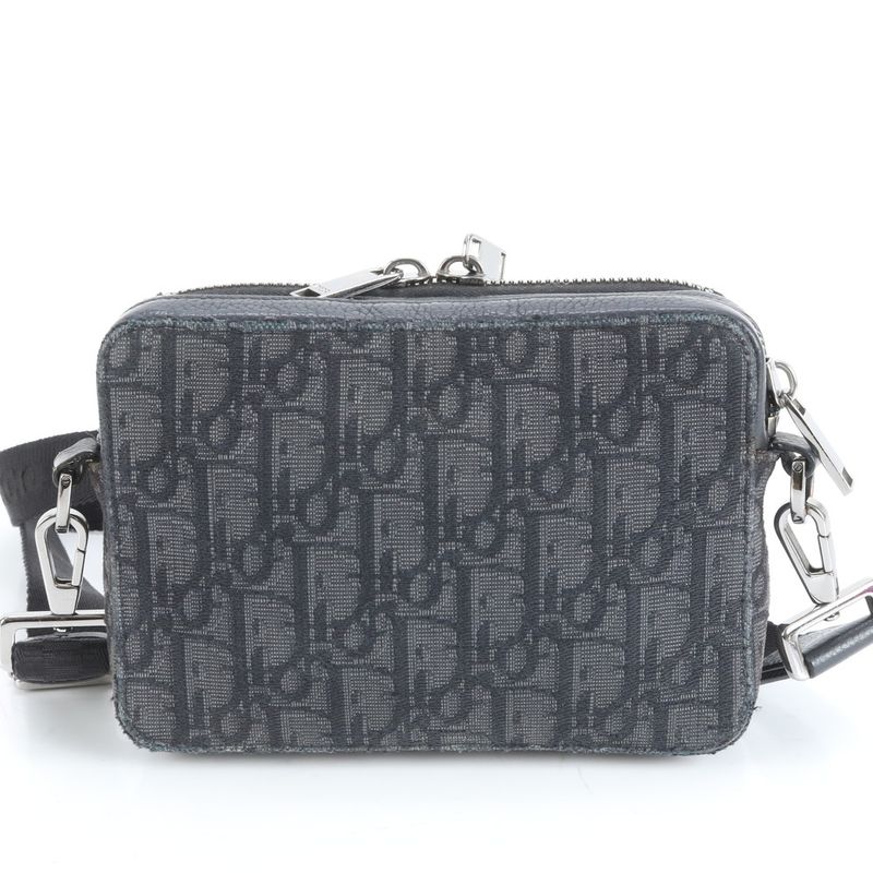 Dior Oblique Leather Shoulder Bag Crossbody Messenger Business Commuter