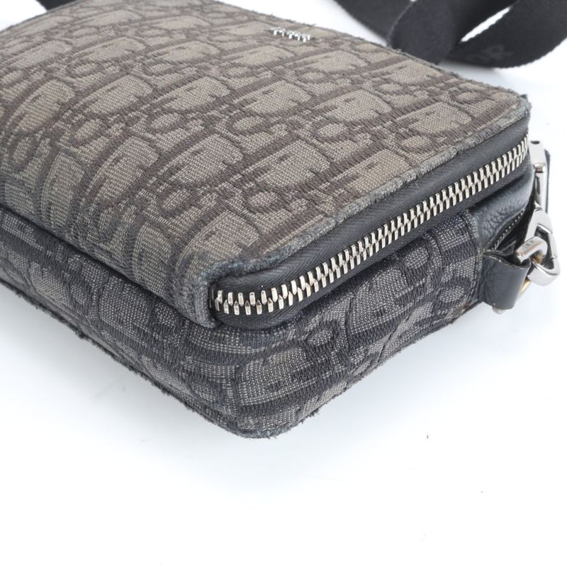 Dior Oblique Leather Shoulder Bag Crossbody Messenger Business Commuter