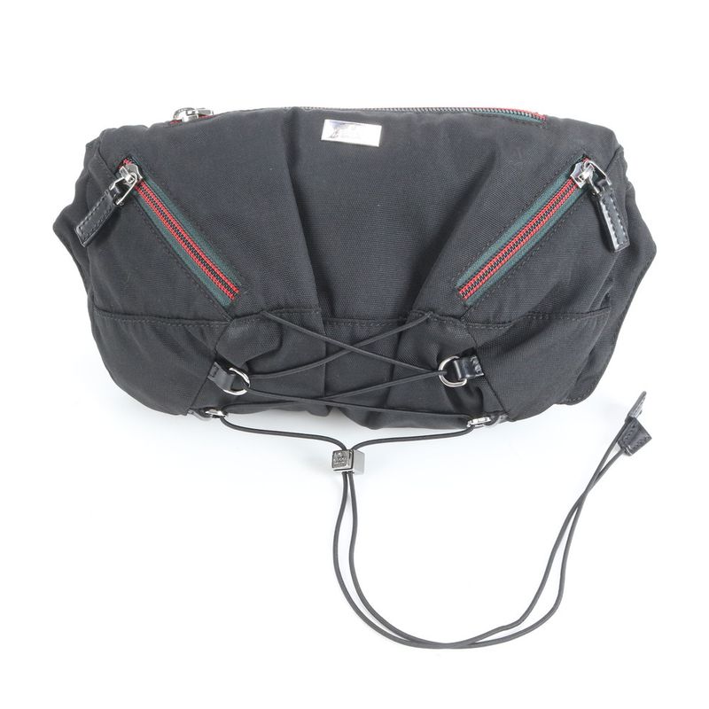 Gucci Sherry Line Leather Body Bag Crossbody Waist Pouch Shoulder 122350