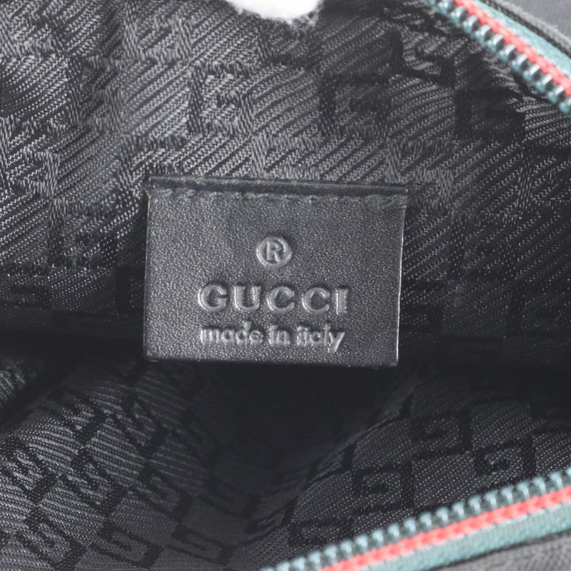 Gucci Sherry Line Leather Body Bag Crossbody Waist Pouch Shoulder 122350