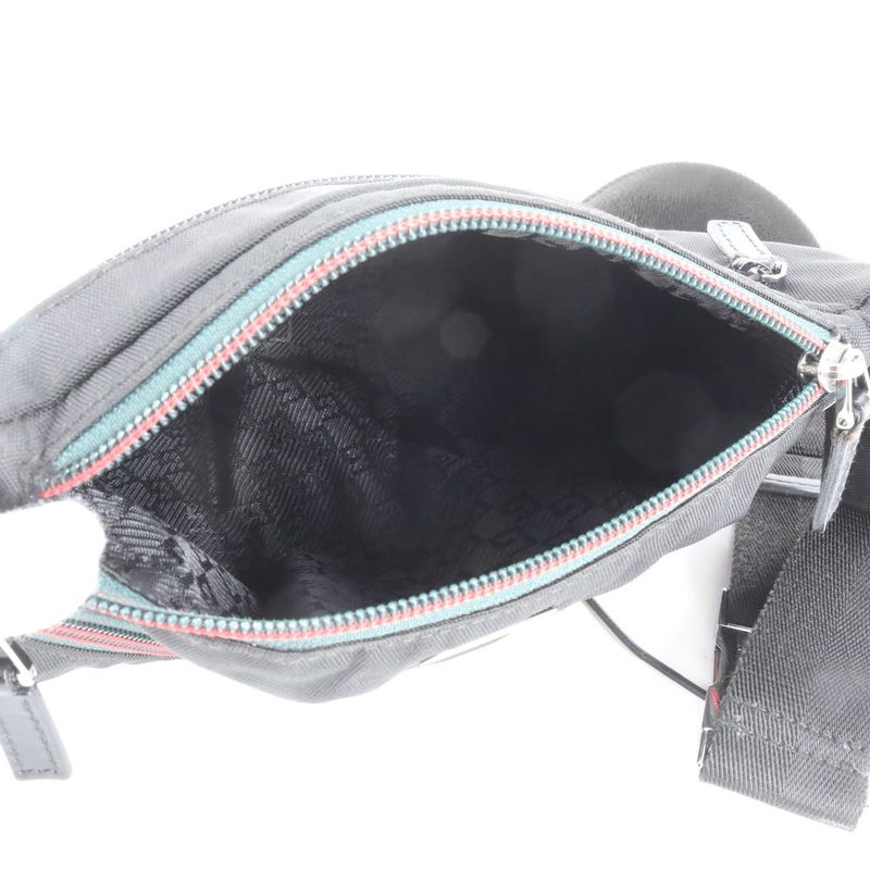 Gucci Sherry Line Leather Body Bag Crossbody Waist Pouch Shoulder 122350