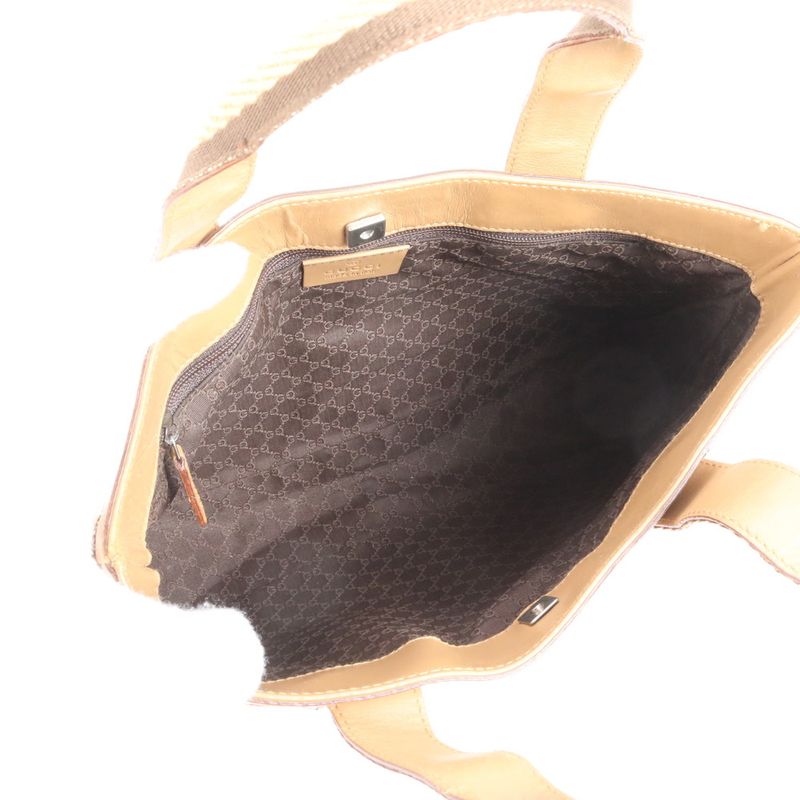 Gucci Leather Handbag Mini Tote 73984 Brown Women's RCE Cy33-8