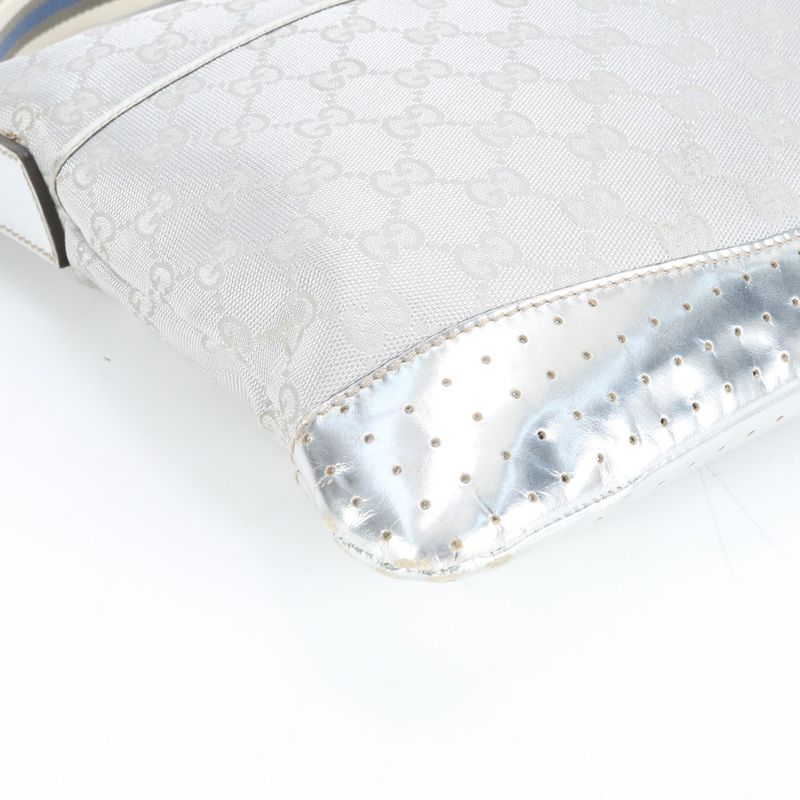 Gucci GG Canvas Sherry Line 145857 Leather Shoulder Bag Crossbody Women