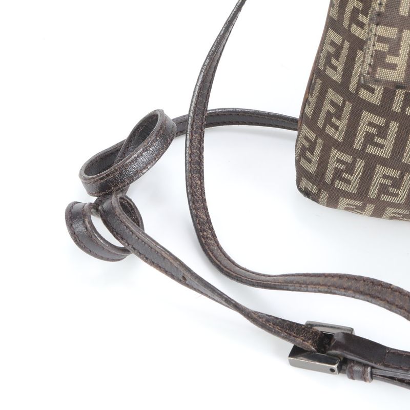 Vintage Fendi Zucchino 8bt075 Leather Shoulder Bag Crossbody Genuine Leather