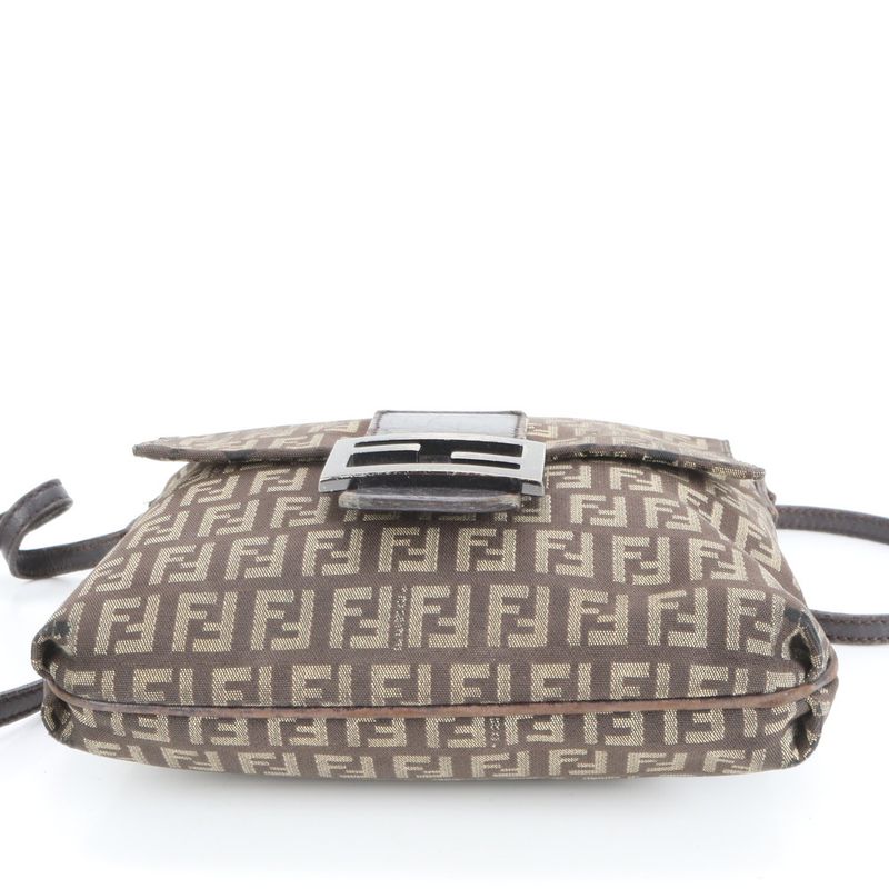 Vintage Fendi Zucchino 8bt075 Leather Shoulder Bag Crossbody Genuine Leather