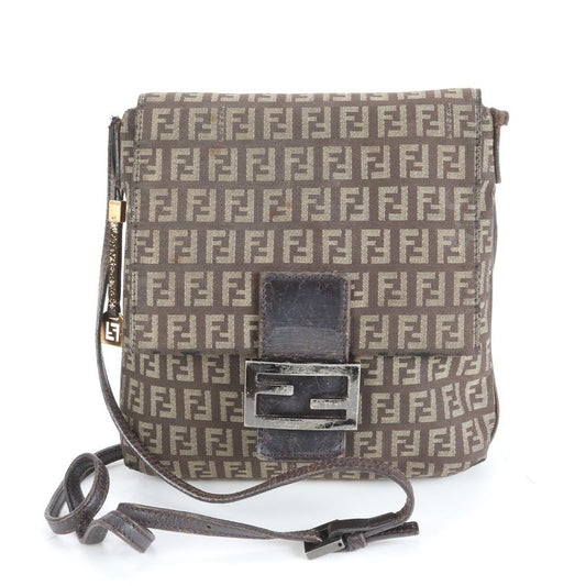 Vintage Fendi Zucchino 8bt075 Leather Shoulder Bag Crossbody Genuine Leather