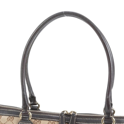 Gucci GG Canvas Sherry Line Horsebit Leather Tote Bag Shoulder 232936