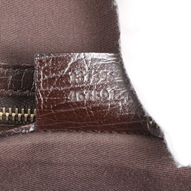 Gucci GG Canvas Sherry Line 137396 Leather Tote Bag Shoulder Hand Women's