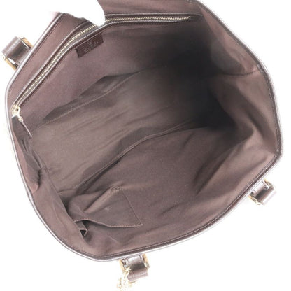 Gucci GG Canvas Sherry Line 137396 Leather Tote Bag Shoulder Hand Women's