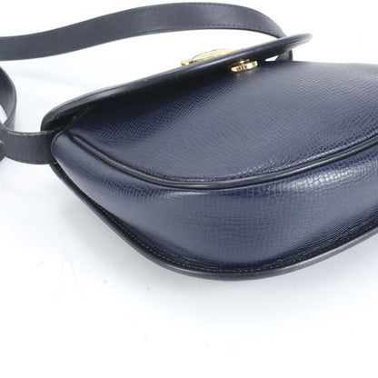 Vintage Christian Dior Leather 2WAY Shoulder Bag Crossbody Hand Navy