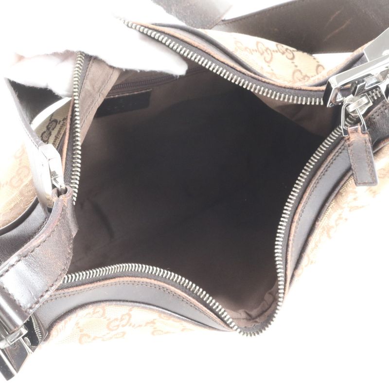 Gucci GG Canvas Sherry Line 001 3315 Leather Shoulder Bag Shoulder Hand