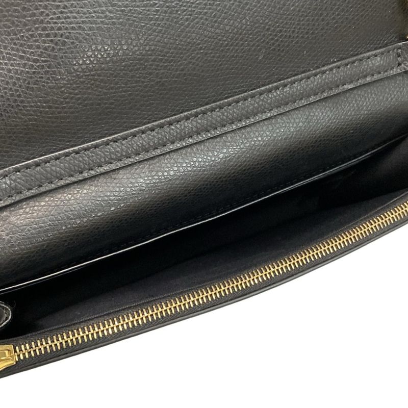 Fendi Wallet F Is Fendi 8bs006 Black Beige And Red Chain Wallet FF Logo Shape