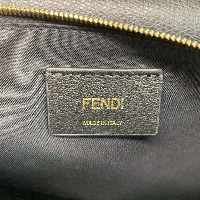 Fendi Wallet F Is Fendi 8bs006 Black Beige And Red Chain Wallet FF Logo Shape