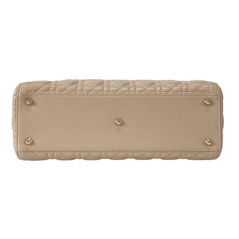 DIOR Christian Dior Handbag Lady Dior Large Pink Gold Hardware Lambskin