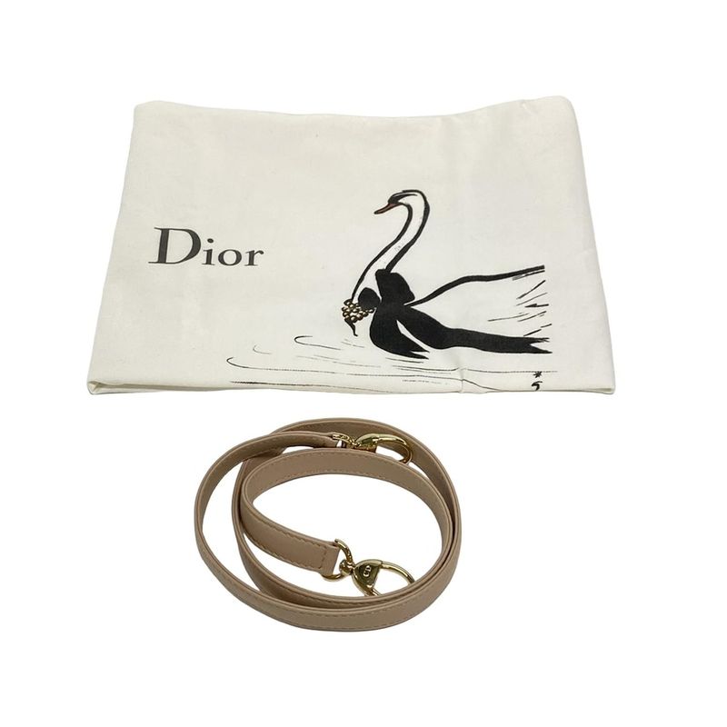 DIOR Christian Dior Handbag Lady Dior Large Pink Gold Hardware Lambskin
