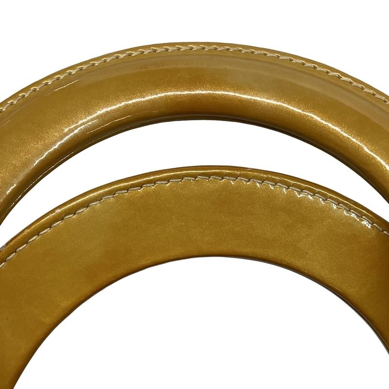 DIOR Christian Dior Handbag Lady Dior Large Bag Gray Silver Hardware Leather