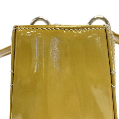 DIOR Christian Dior Handbag Lady Dior Large Bag Gray Silver Hardware Leather