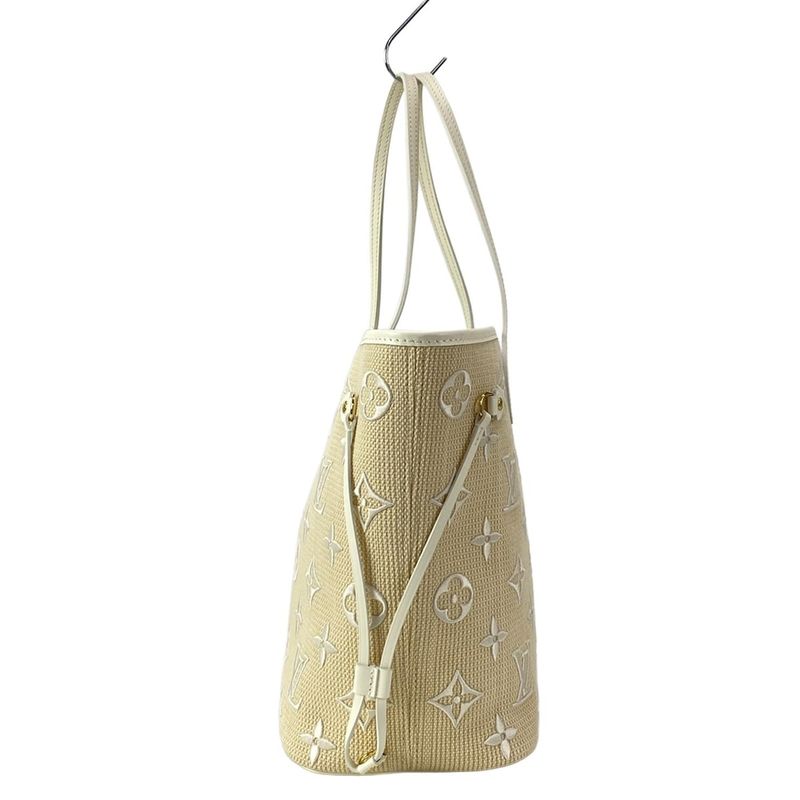 Louis Vuitton Tote Bag By The Pool Neverfull MM M22839 Beige Cotton