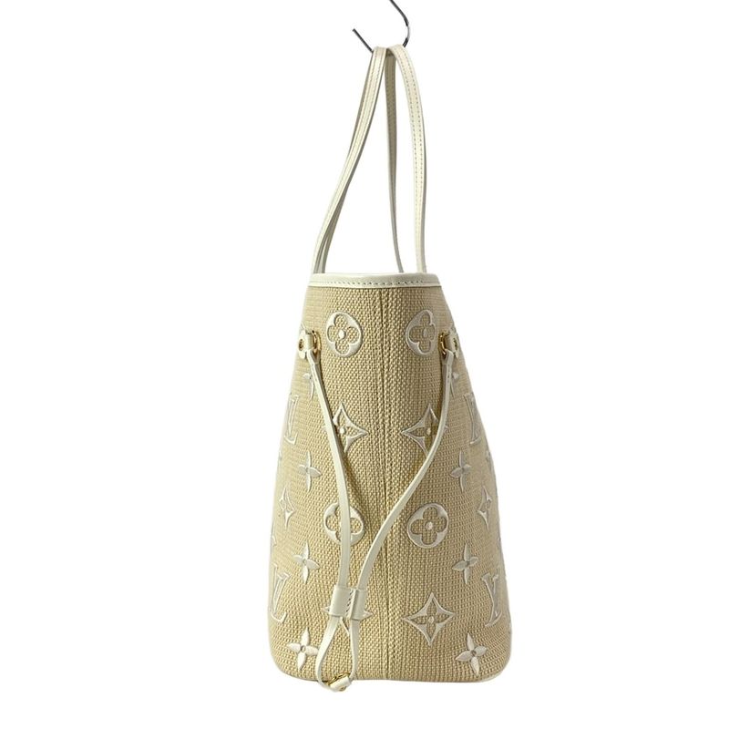 Louis Vuitton Tote Bag By The Pool Neverfull MM M22839 Beige Cotton