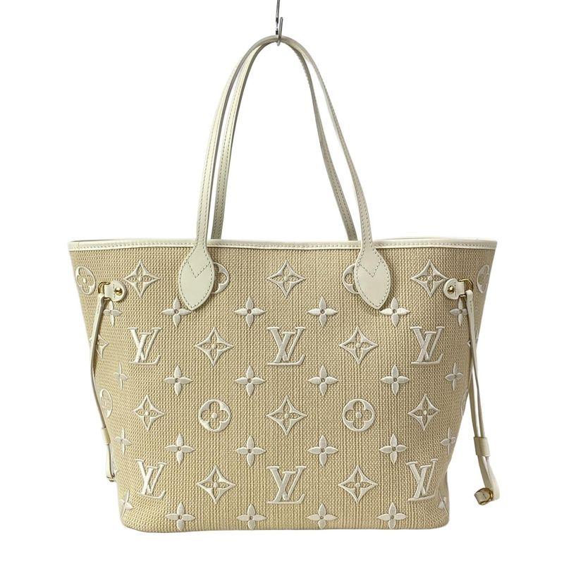 Louis Vuitton Tote Bag By The Pool Neverfull MM M22839 Beige Cotton