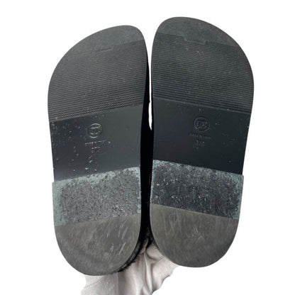 Chanel Women's Coco Mark Haraco Boa Sandals 37c G35927