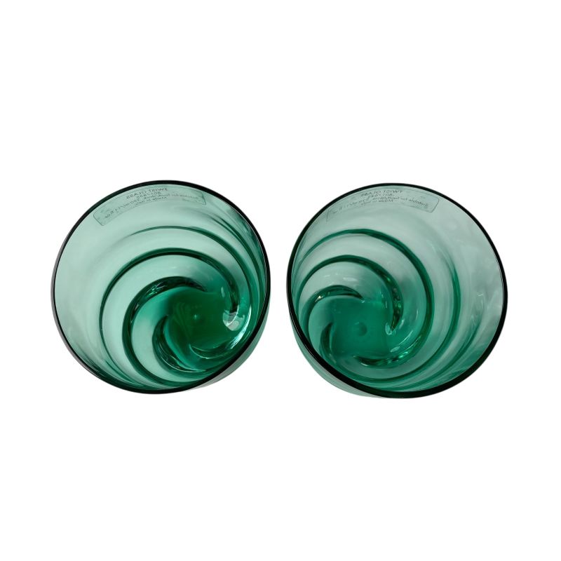 Unused Louis Vuitton Twisted Glass Emerald Pair Glass