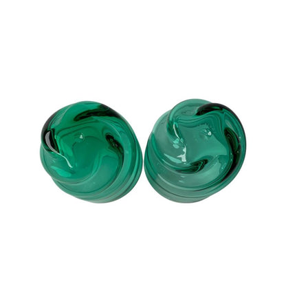 Unused Louis Vuitton Twisted Glass Emerald Pair Glass