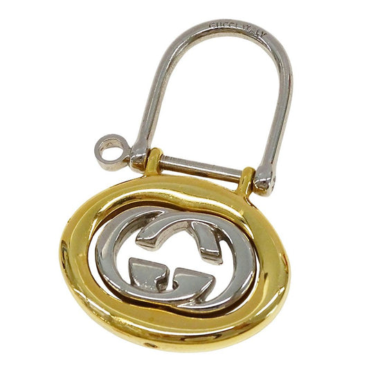 Gucci Key Ring Women'S Men'S Brand Interlocking G Gold Silver Cadena Type