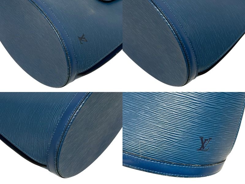 Louis Vuitton Cluny Shoulder Bag Epi Leather Blue Gold — view 6